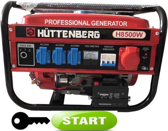 Huttenberg H8500W Generator - Elektrische start