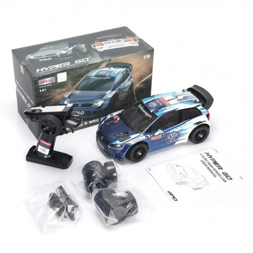 MJX Hyper GO 14304 1/14 Volkswagen Polo R WRC 4WD RTR  incl accu en lader