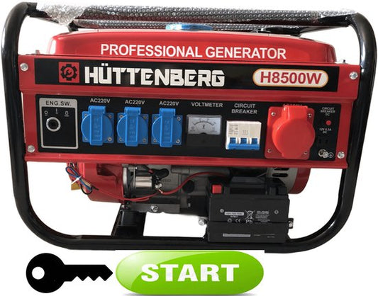 Huttenberg H8500W Generator - Elektrische start