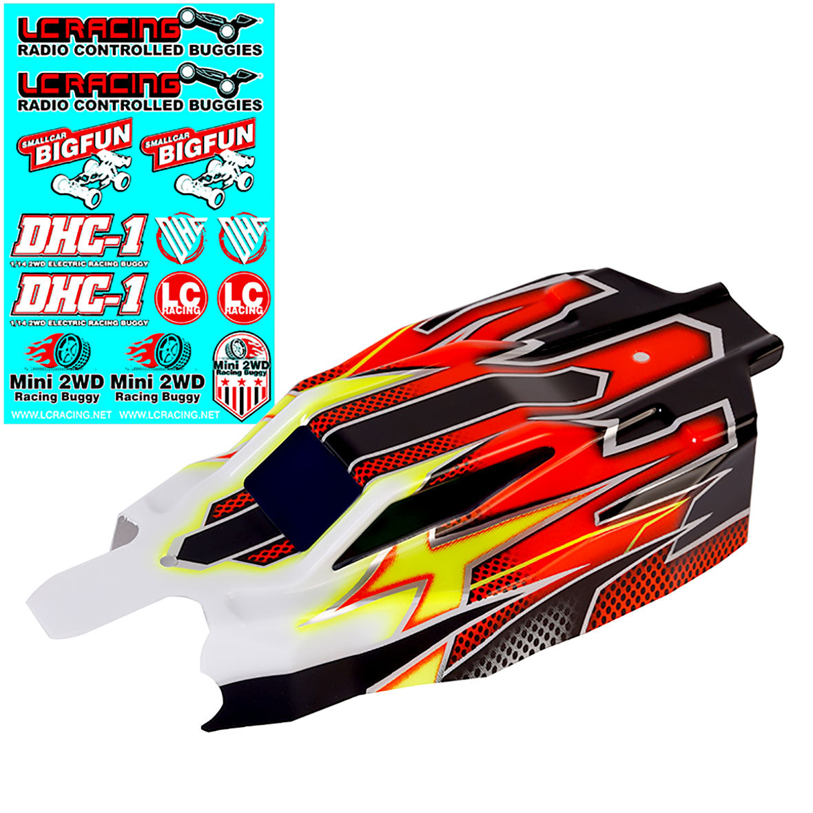 LC Racing BHC-1 2WD Brushed Mini Buggy zwart 1/14 RTR  incl accu en lader