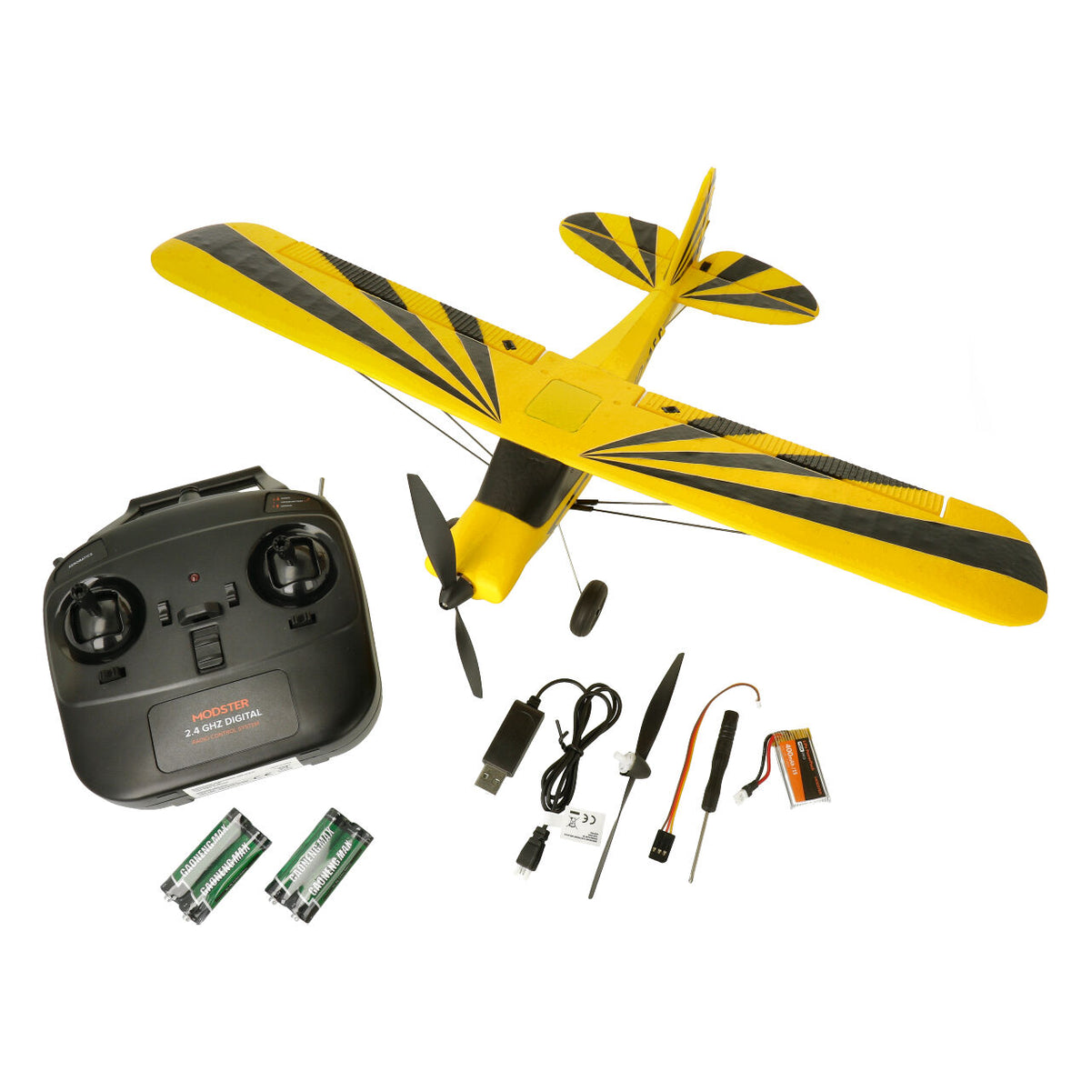 Modster MDX CUB elektromotor RTF met 6-assige stabilisatie, 450 mm  incl accu en lader