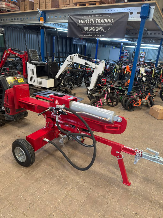 Benzine kloofmachine 35t op aanhanger onderstel