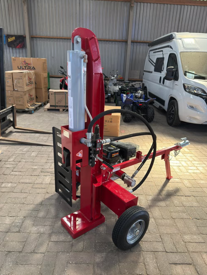 Benzine kloofmachine 35t op aanhanger onderstel