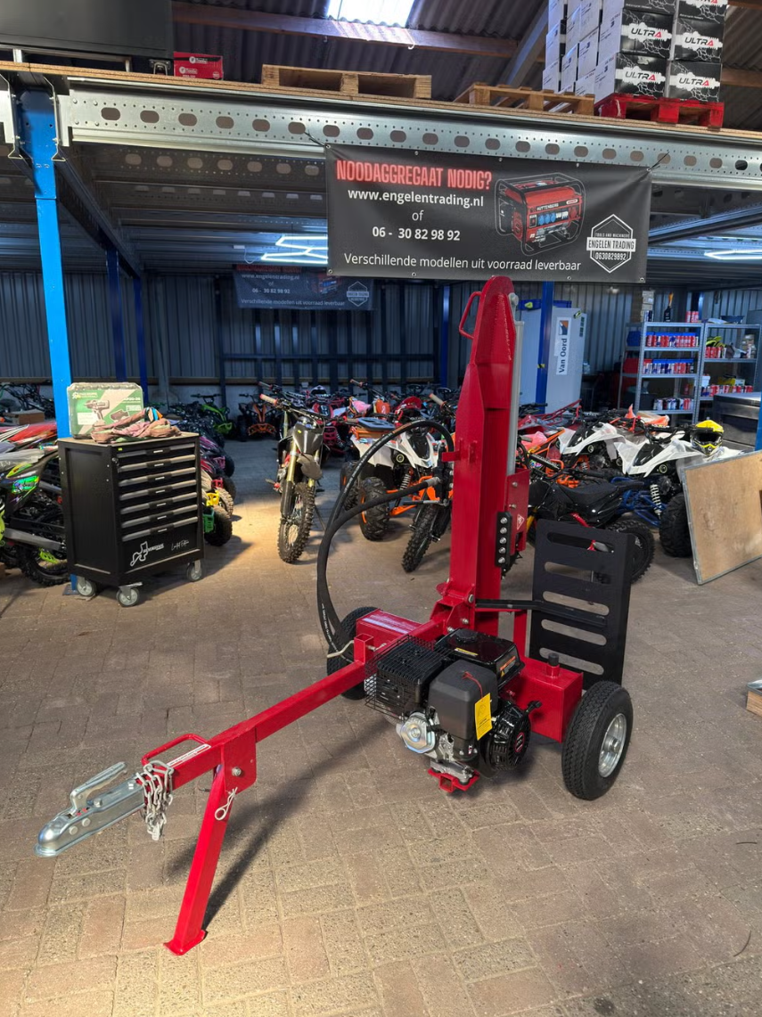 Benzine kloofmachine 35t op aanhanger onderstel