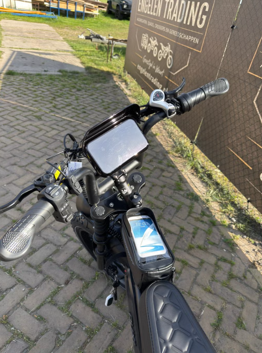Fatbike H9 gashandel, alarm, hydraulische remmen, achterzitje, voorrekje, rijklaar