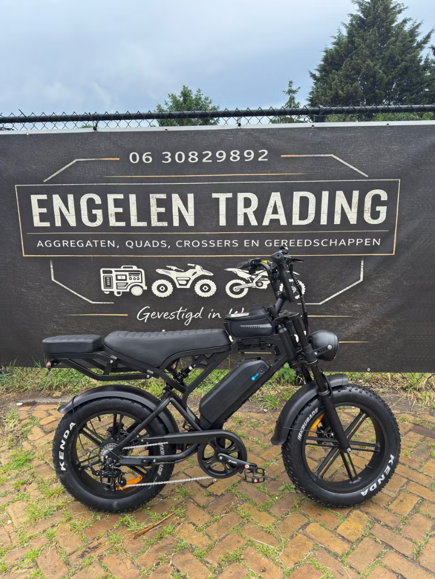 Fatbike V20 Pro special edition gashandel, alarm, achterzitje, voorrekje