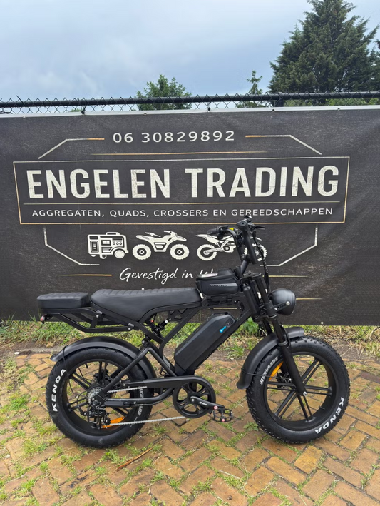 Fatbike V20 Pro special edition gashandel, alarm, achterzitje, voorrekje