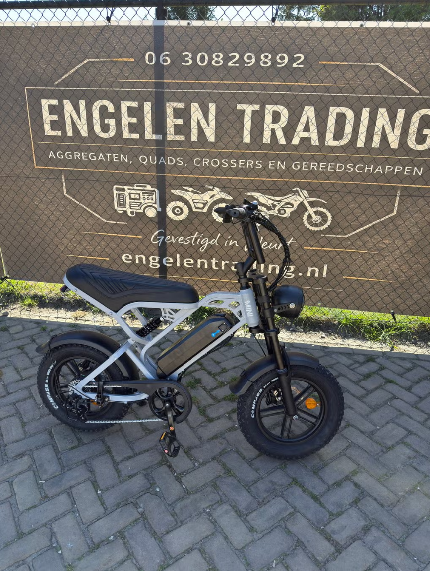 Fatbike V20 Pro Mini – Grijs, Compact & Super Stoer